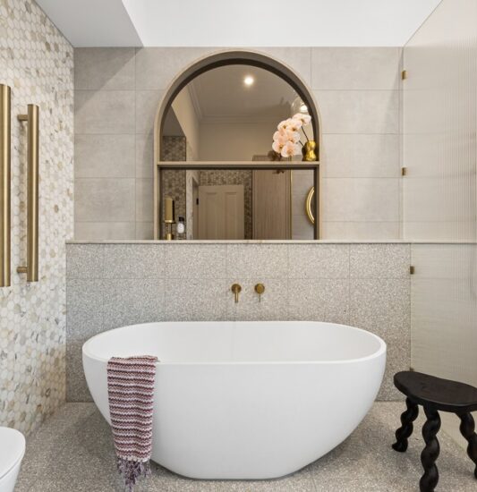 Modern bathroom renovation design in Camberwell