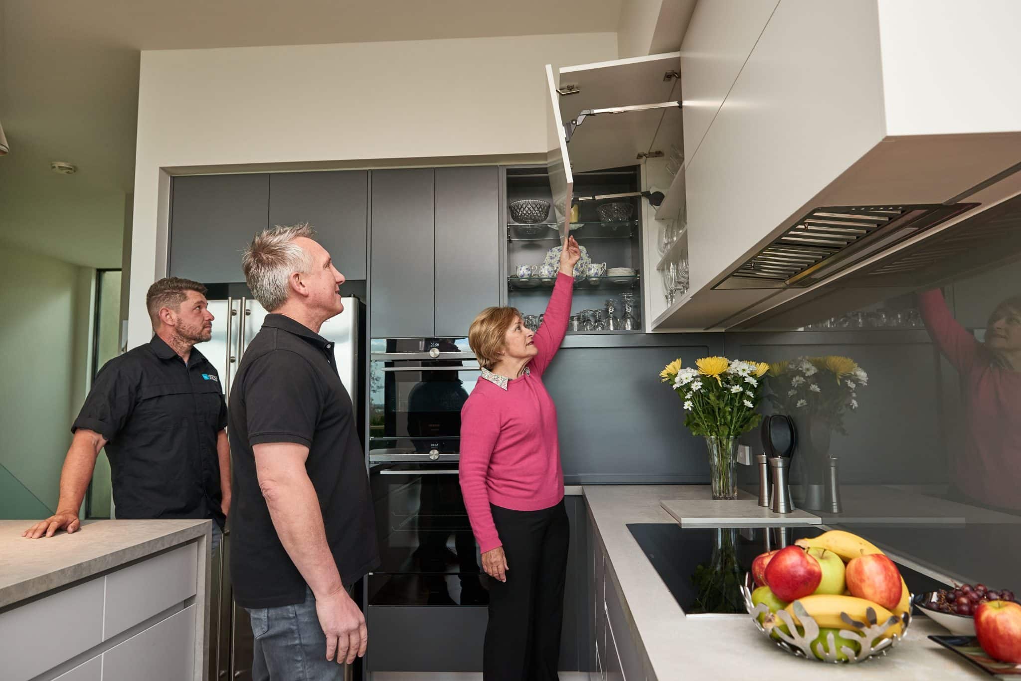 L-shaped kitchen renovation Melbourne with natural textures